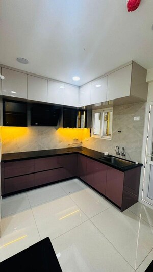 Kitchen in 3 BHK Apartment at Ramky Towers, Gachibowli – for Rent