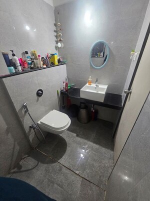 Bathroom in 1 BHK Apartment at Ashar Metro Towers, Vartak Nagar – for Rent