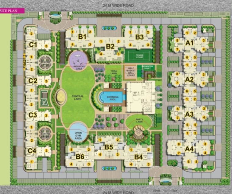 Master Plan, rishita-manhattan 3 Bedroom 1375 Sq.Ft. Apartment In Gomti Nagar Lucknow 10255885