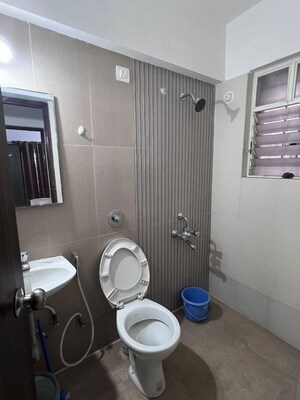 Bathroom in 1 BHK Apartment at Goel Ganga Amber, Tathawade – for Rent