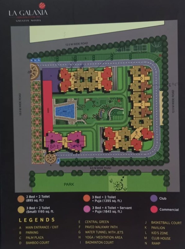 Master Plan, newtech-la-galaxia 4 Bedroom 1845 Sq.Ft. Apartment In Surajpur Greater Noida 10256690