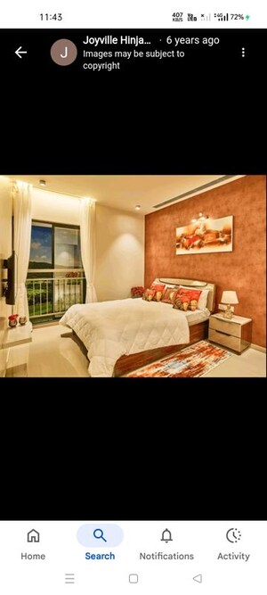 Bedroom in 2 BHK Apartment at Shapoorji Pallonji Joyville Hinjewadi, Hinjewadi – for Sale