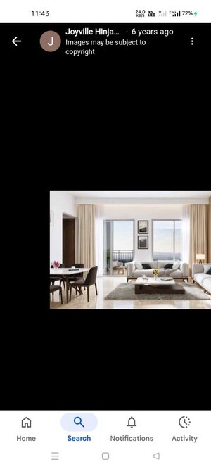 Bedroom in 3 BHK Apartment at Shapoorji Pallonji Sensorium, Hinjewadi – for Sale