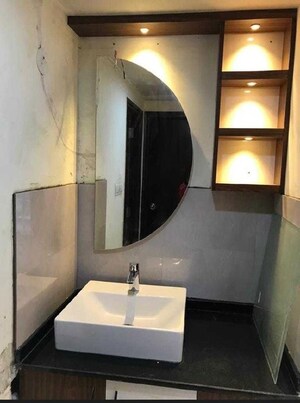 Bathroom in 3 BHK Apartment at Mantri Webcity, Hennur – for Rent