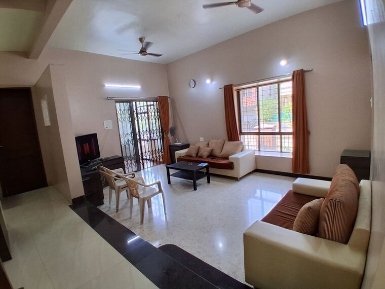 Living Room, kirti-elegant 3 Bedroom 2400 Sq.Ft. Apartment In Baner Pune 10256966
