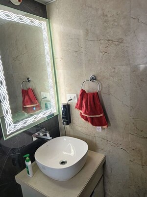 Bathroom in 3 BHK Apartment at Piramal  Vaikunth Cluster 4, Balkum Pada – for Rent
