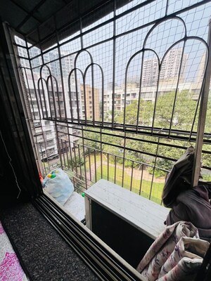 Balcony in 1 BHK Apartment at Vasant Valley Complex, Malad East – for Rent