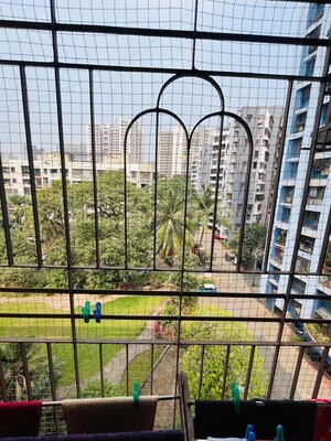 Balcony in 1 BHK Apartment at Vasant Valley Complex, Malad East – for Rent