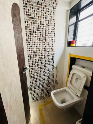 Bathroom in 1 BHK Apartment at Vasant Valley Complex, Malad East – for Rent