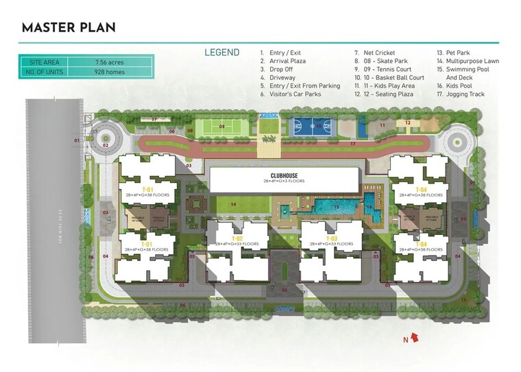 Master Plan, prestige-clairemont 3 Bedroom 2257 Sq.Ft. Apartment In Kokapet Hyderabad 10257290