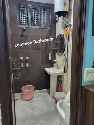 Bathroom in 2 BHK Builder Floor at Dwarka Mor – for Rent