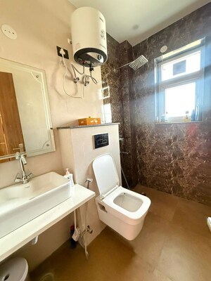 Bathroom in 1 RK Builder Floor at Kohli One Malibu Town, Sector 47 – for Rent