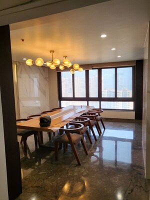 Dining area in 4 BHK Apartment at Jaypee Green Wish Town Kristal Court 1, Sector 128 – for Rent