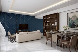 Living Room in 2 BHK Apartment at Dynamix Divum, Malad East – for Rent