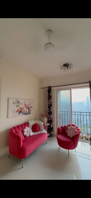 Living Room in 1 BHK Apartment at Vijay Orovia, Ghodbunder Road – for Rent