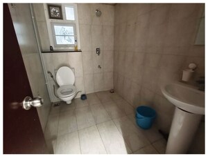Bathroom in 3 BHK Apartment at Prestige High Fields, Gachibowli – for Rent