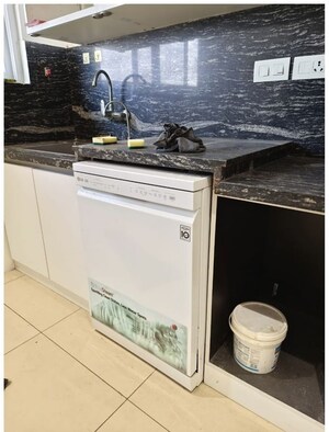 Kitchen in 3 BHK Apartment at Prestige High Fields, Gachibowli – for Rent