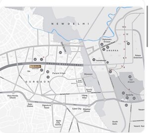 3.5 BHK Apartment – Map Location View at Indiabulls Heights, Sector 104 - for Sale