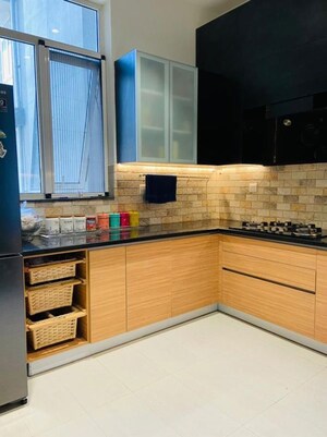 Kitchen in 3 BHK Apartment at Omaxe Residency, Gomti Nagar – for Rent