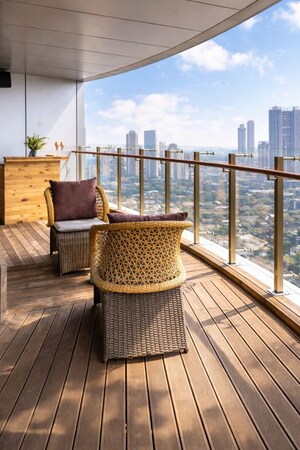 Balcony in 2 BHK Apartment at Baner – for Rent