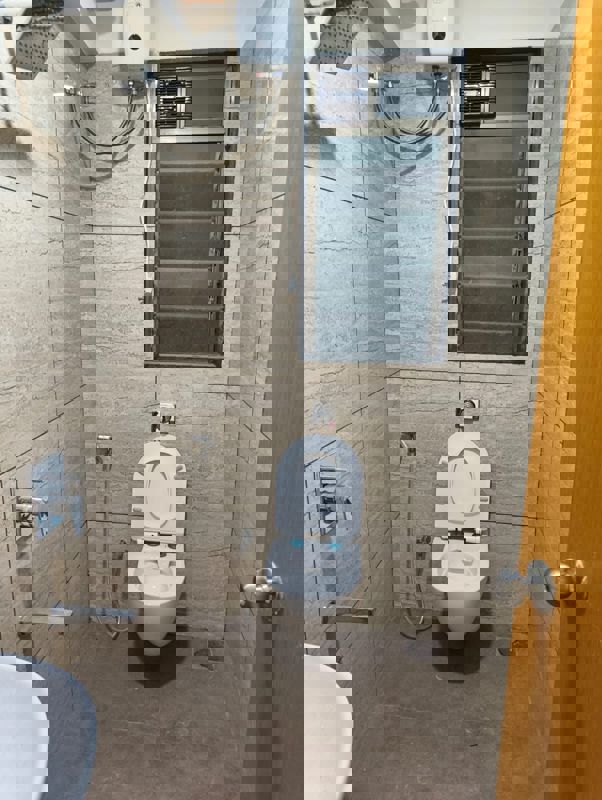 Bathroom in 3 BHK Apartment at Adani Ten BKC, Bandra East – for Rent