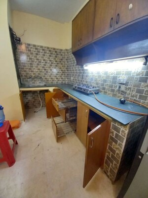 Kitchen in 1 BHK Builder Floor at Dayanand Colony – for Rent