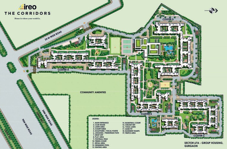 Master Plan, ireo-the-corridors 2.5 Bedroom 1542 Sq.Ft. Apartment In Sector 67a Gurgaon 10259546