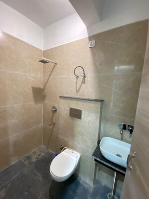 Bathroom in 3 BHK Builder Floor at Motia Blue Ridge, Dhakoli – for Rent