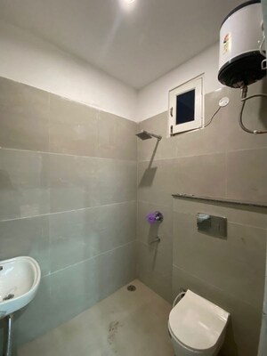 Bathroom in 3 BHK Builder Floor at Motia Blue Ridge, Dhakoli – for Rent