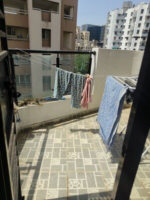 Balcony in 2.5 BHK Apartment at Adi Horizons, Wakad – for Rent