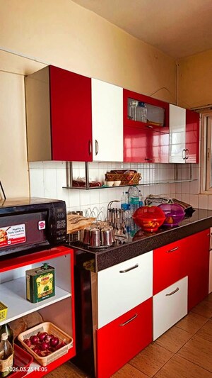 Kitchen in 4 BHK Apartment at Gera GreensVille SkyVillas, Kharadi – for Rent