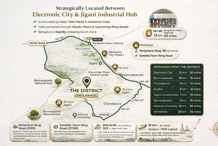 Map Location, jigani road  1200 Sq.Ft. Plot In Jigani Road Bangalore 10260990