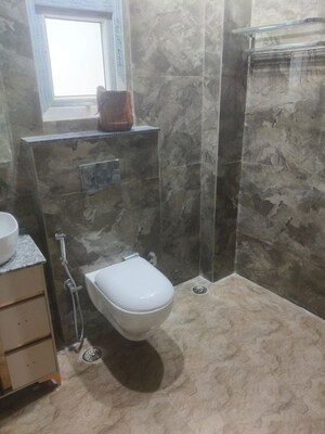 Bathroom in 3 BHK Builder Floor at Chittaranjan Park – for Rent