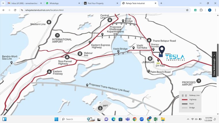 Map Location, raheja-tesla-industrial Commercial Office Space 1019 Sq.Ft. In Midc Industrial Area Navi Mumbai 9725928
