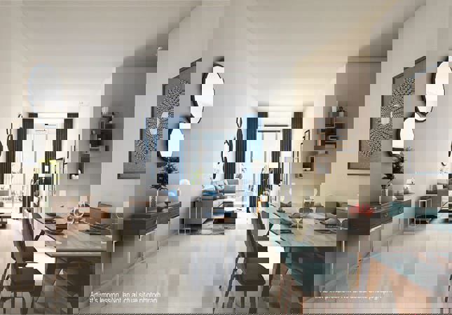 Living Room in 3 BHK Apartment at Kolshet – for Sale