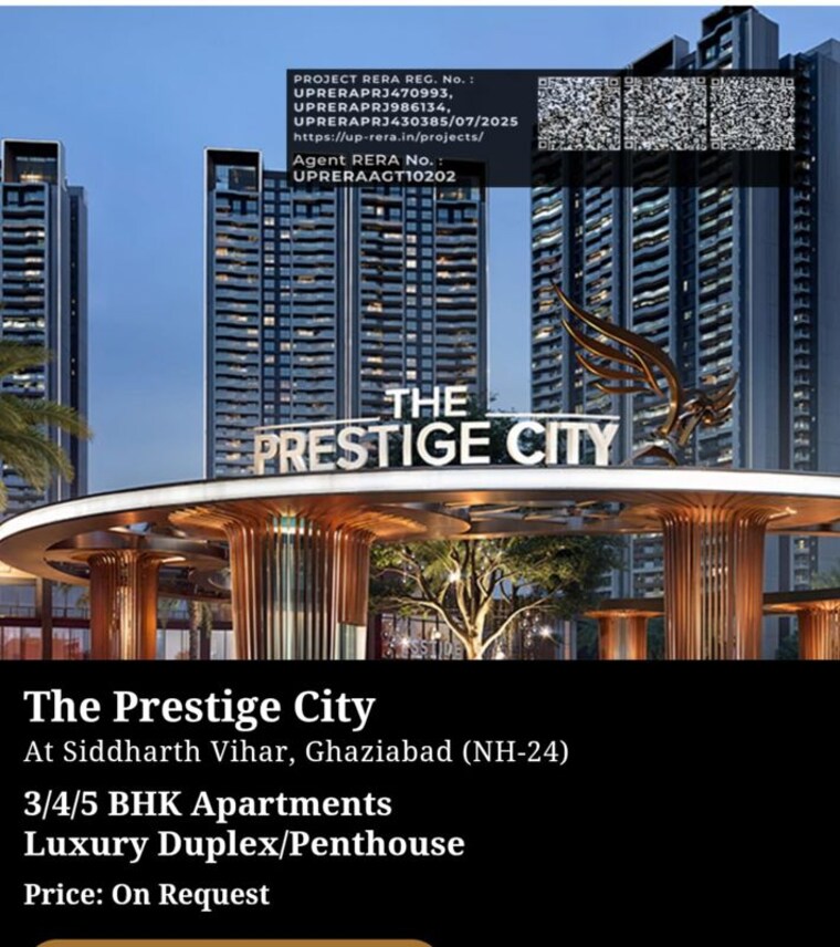 Exterior View, the-prestige-city 3 Bedroom 2772 Sq.Ft. Apartment In Indrapuram Ghaziabad 10262265