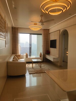 Living Room in 2 BHK Apartment at Sunteck Avenue 2, Goregaon West – for Rent