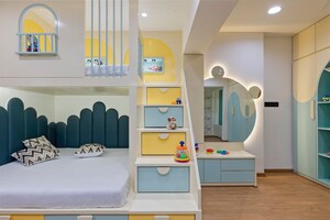 Staircase in 4 BHK Penthouse at Godrej Garden City, Jagatpur – for Sale