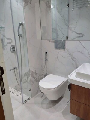 Bathroom in 4 BHK Apartment at Omkar 1973, Worli – for Rent