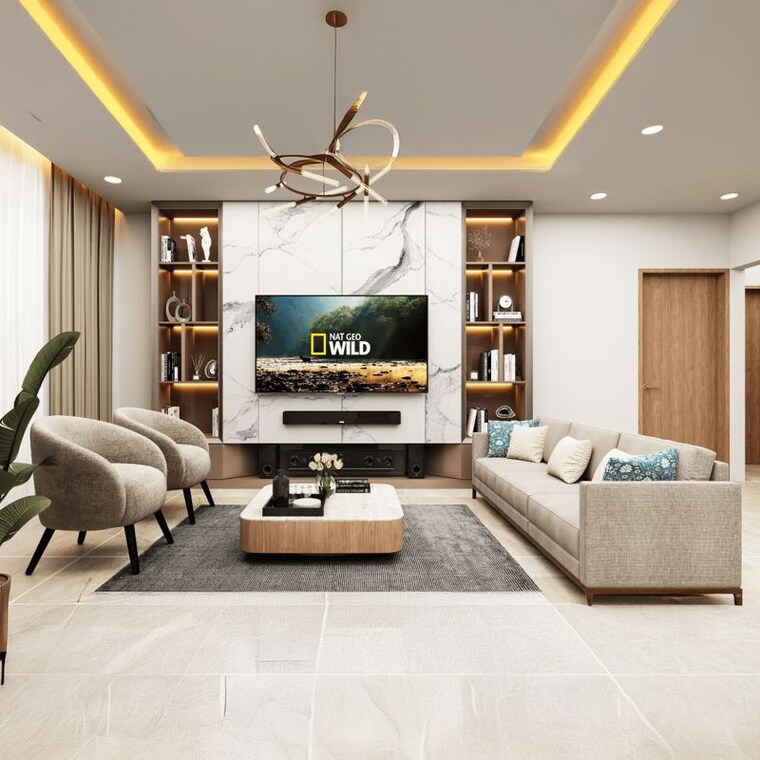 Living Room, kalyani nagar 3 Bedroom 1290 Sq.Ft. Apartment In Kalyani Nagar Pune 10262324