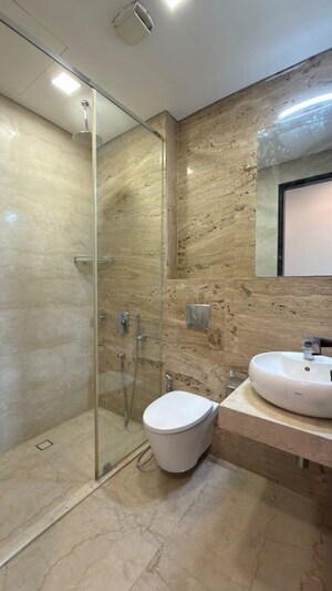 Bathroom in 4 BHK Apartment at Omkar 1973, Worli – for Rent