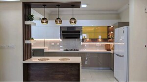 Kitchen in 3 BHK Apartment at Omaxe Waterscapes, Gomti Nagar – for Rent