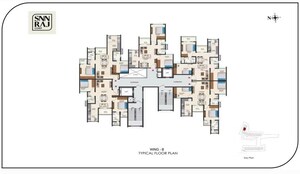 Floor Plan in 2.5 BHK Apartment at SNN Raj High Gardens, Hosur Road – for Sale