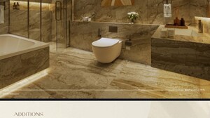 Bathroom in 4 BHK Apartment at Hiranandani Gardens Rockside, Powai – for Sale