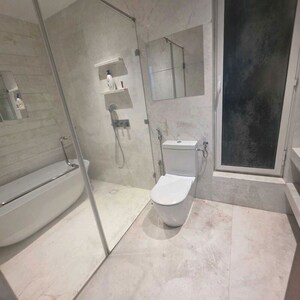 Bathroom in 3 BHK Apartment at Indiabulls Blu, Worli – for Rent