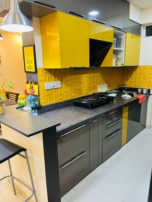 Kitchen in 2 BHK Apartment at Courtyard by Narang Realty and The Wadhwa Group, Pokhran Road No Two – for Sale