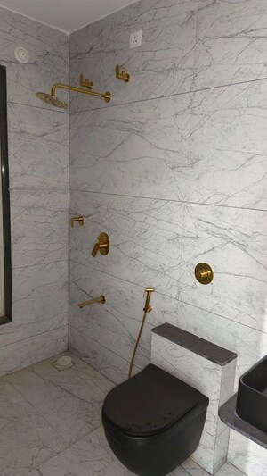 Bathroom in 3 BHK Apartment at Unique K Shire, Punawale – for Rent