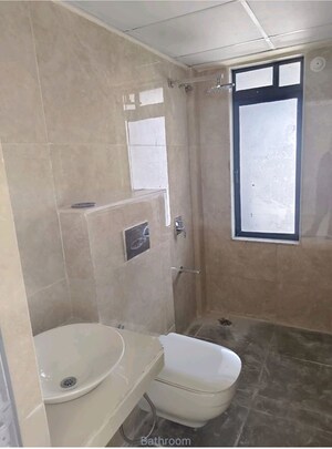 Bathroom in 3 BHK Apartment at Raj Infinia, Malad West – for Rent