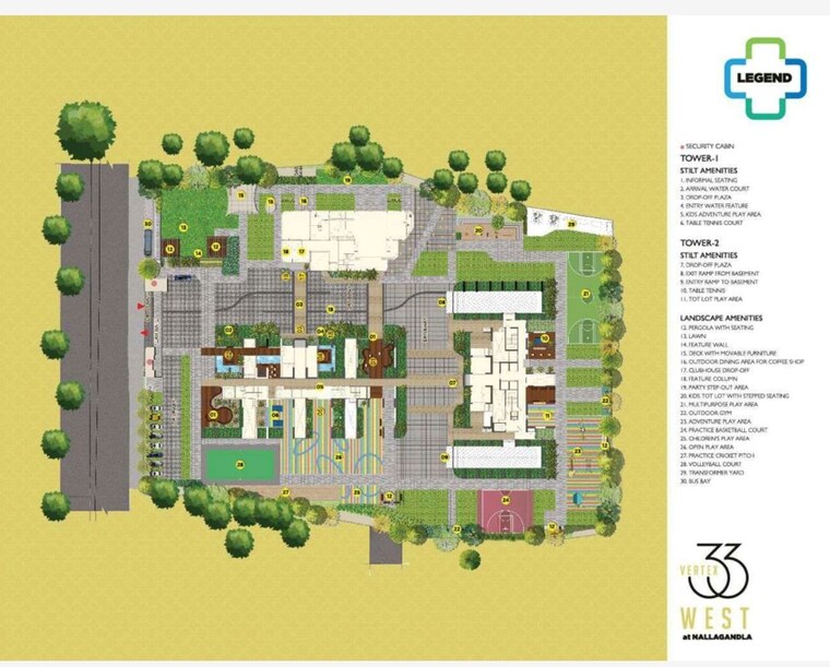 Master Plan, vertex-33-west 3 Bedroom 1690 Sq.Ft. Apartment In Nallagandla Hyderabad 10262799
