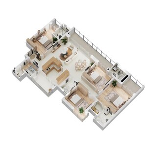 Floor Plan in 4 BHK Apartment at Conscient Elaira Residences, Sector 80 – for Sale